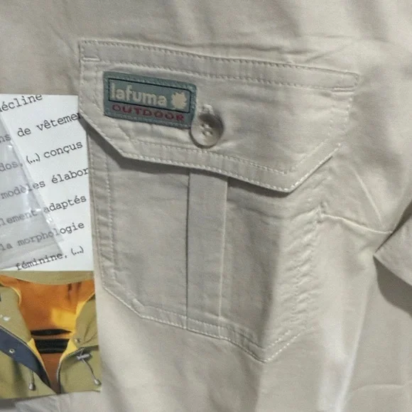 lafuma Outdoor Women's Short Sleeve Button-Up Shirt - Beige - Picture 5 of 8